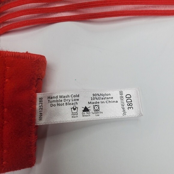 Burnt orange lace bra adjustable straps 38DD - Picture 5 of 6